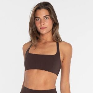 FORM Halter Bra in Espresso